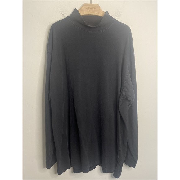 Duluth Trading Shirt Mens XL Black Long Sleeve Mock Neck Workwear Longtail T - Picture 1 of 7